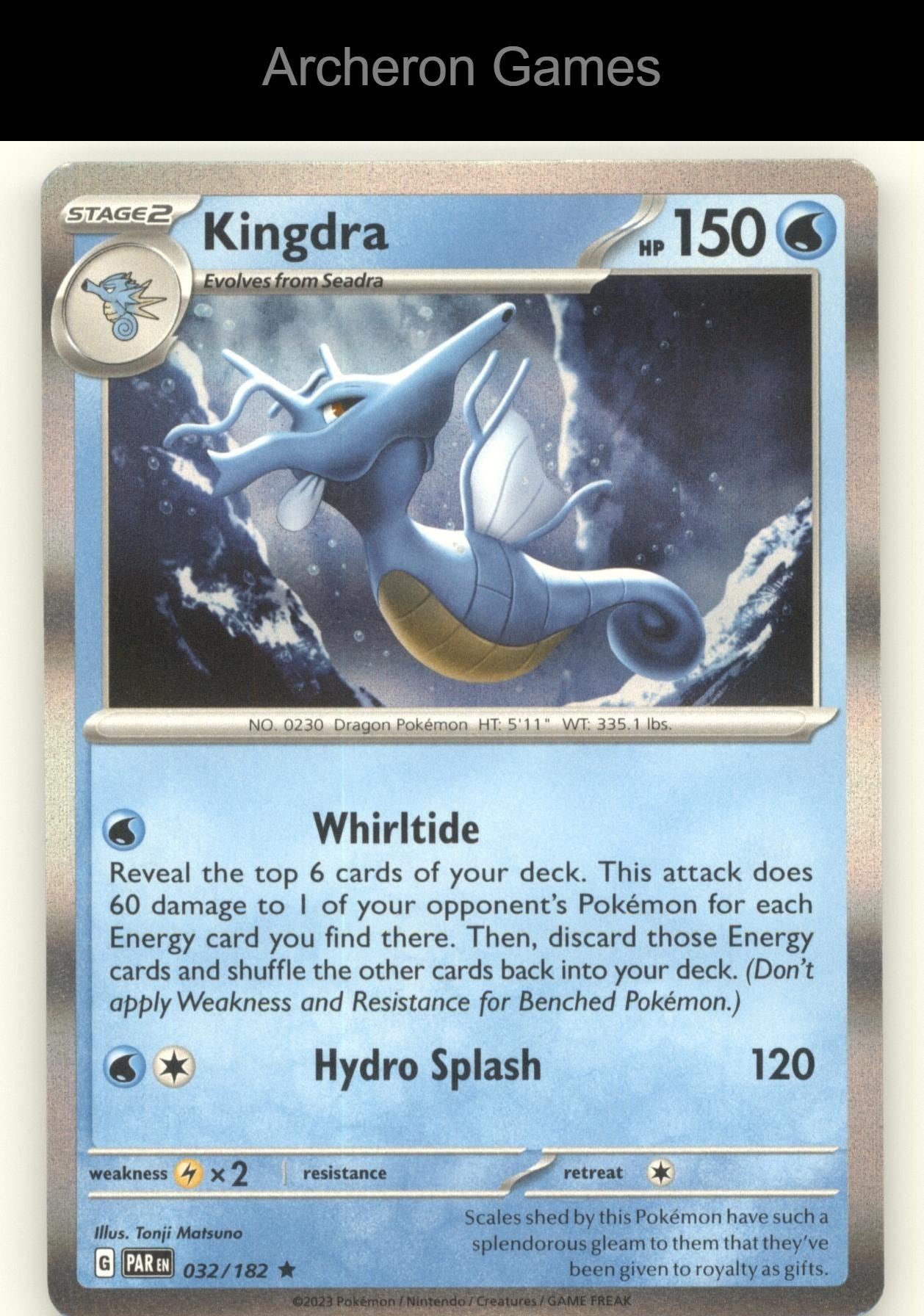 Pokemon Card Kingdra (Holo) 032/182 R