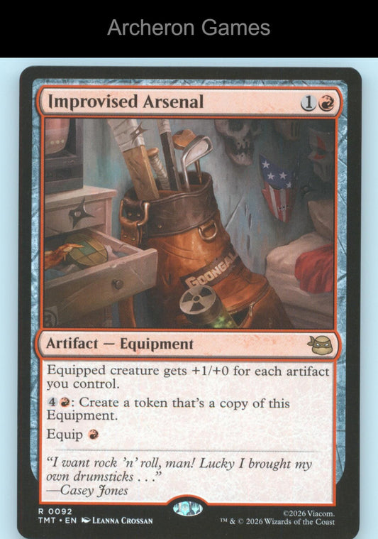 Improvised Arsenal TMT 0092 R MTG Card Teenage Mutant Ninja Turtles