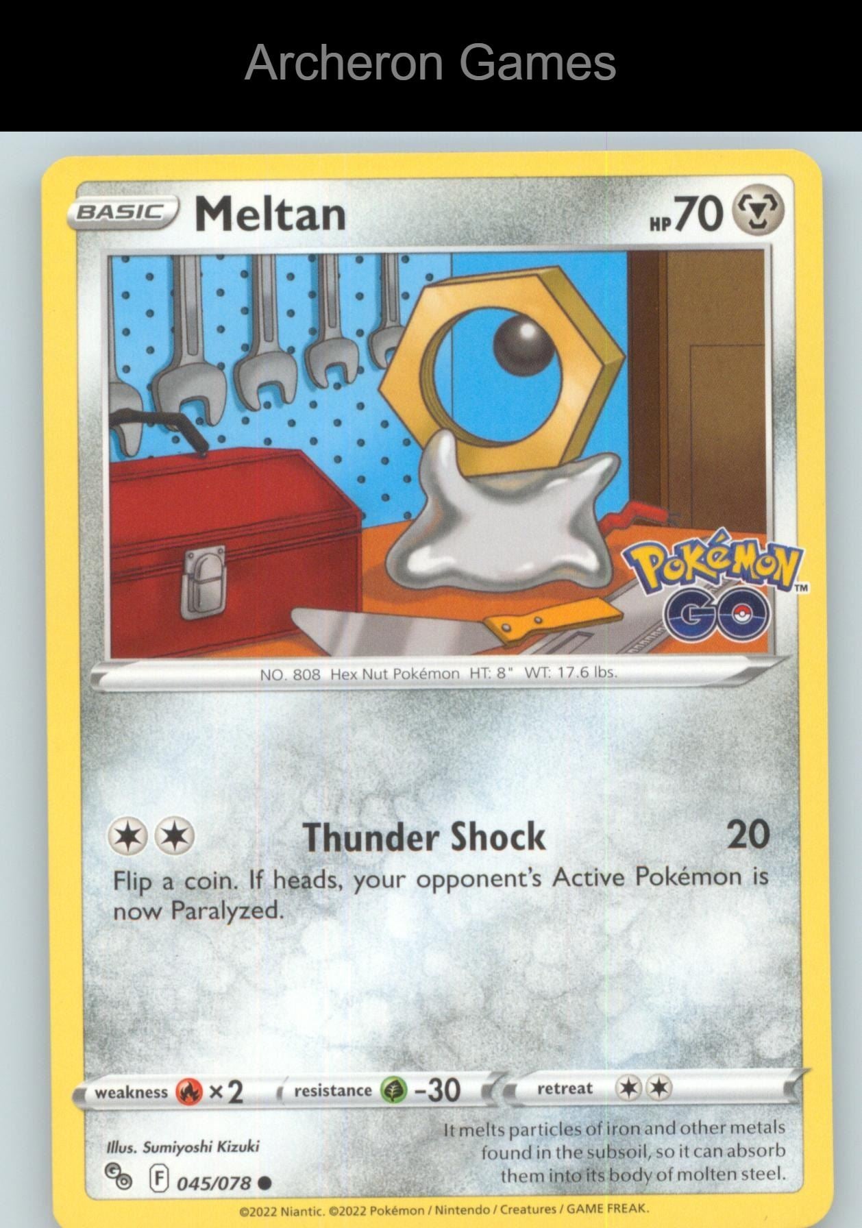 Pokemon Card Meltan PGO 045/078 C Pokemon GO
