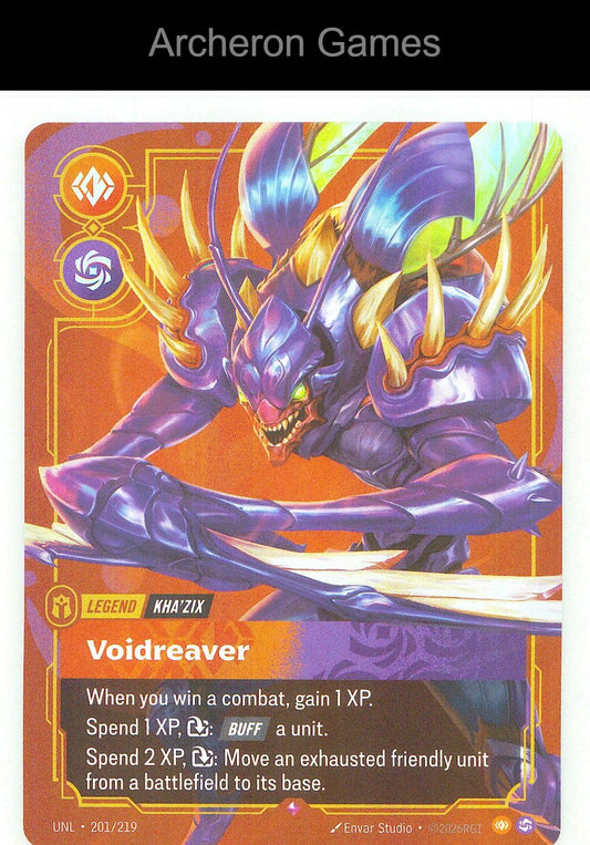 Kha'Zix - Voidreaver UNL 201/219 R Unleashed Riftbound Card