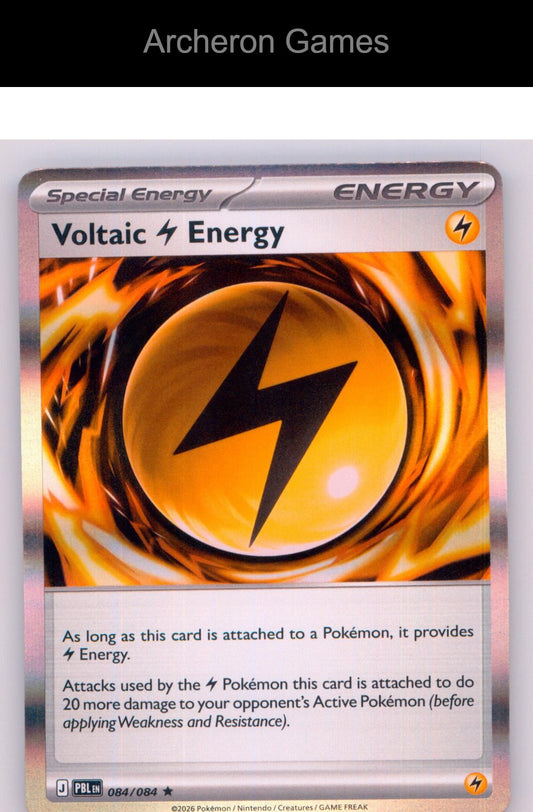 Pokemon Card Voltaic Lightning Energy ME05 084/084 HOLO R Pitch Black