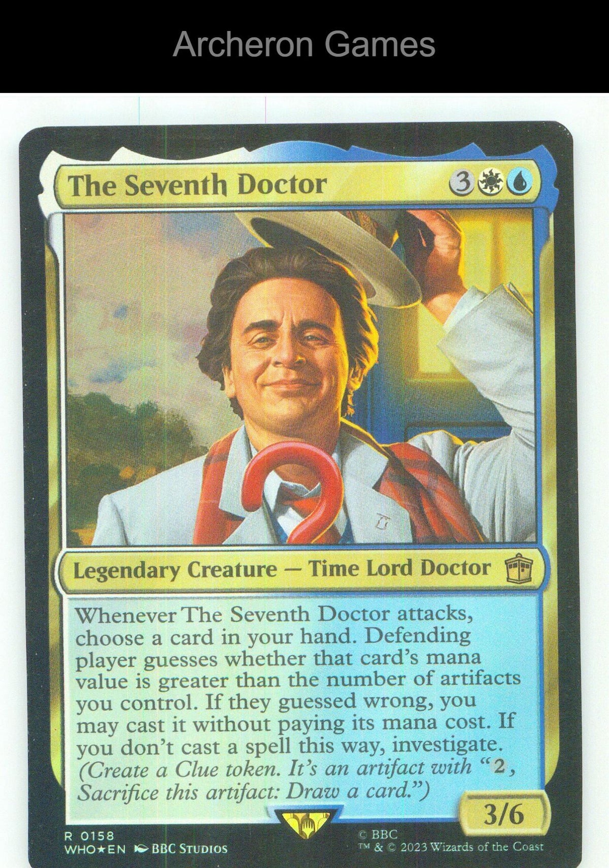 The Seventh Doctor WHO 158 R MTG Card NM/EX+ Foil