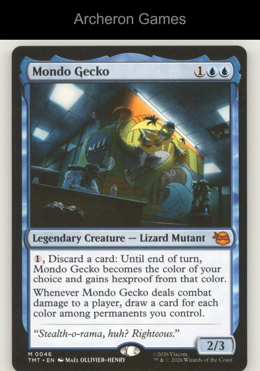 Mondo Gecko TMT 0046 Mythic MTG Card Teenage Mutant Ninja Turtles