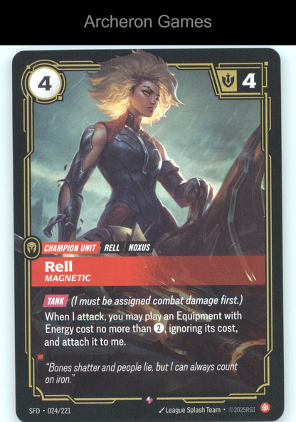 Rell - Magnetic SFD 024/221 R  Card Spiritforged