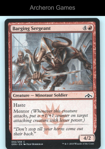 Barging Sergeant 92 C MTG Card Guilds of Ravnica