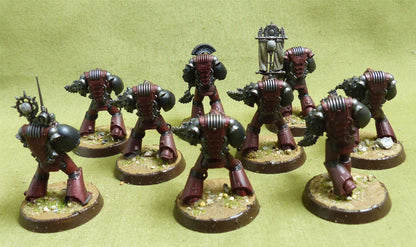 MKIV Tactical Squad set of 9 painted - Blood Angels - Warhammer Horus Heresy #2Q8
