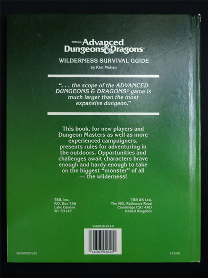 Official Advanced Dungeons & Dragons: Wilderness Survival Guide - Roleplay Hardback #1GJ