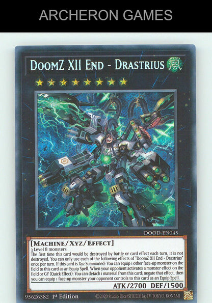 DoomZ XII End - Drastrius (Starlight Rare) SEC YUGIOH Card