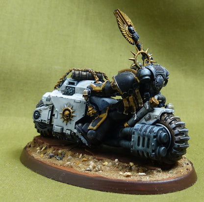 Chaplain on Bike painted - White Scars - Warhammer 40K #4PJ