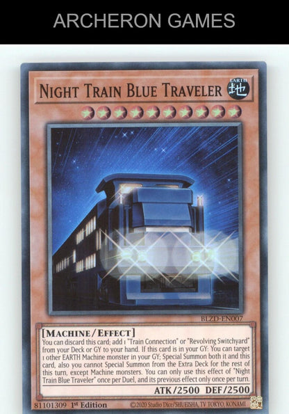 Night Train Blue Traveler SR YUGIOH Card