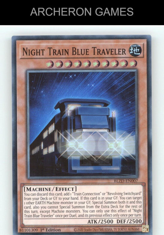 Night Train Blue Traveler SR YUGIOH Card