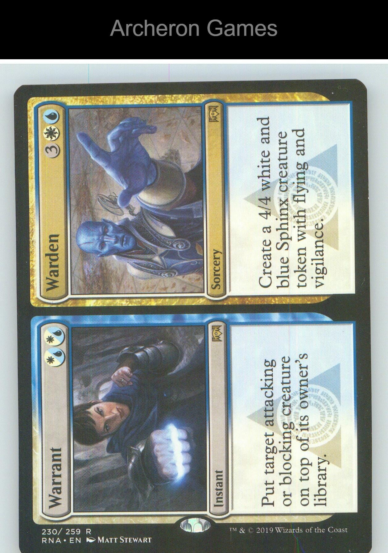 Warrant // Warden RNA 230 R MTG Card NM/EX+