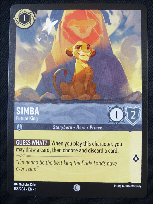 Simba Future King 188/204 - Lorcana Card #4OK