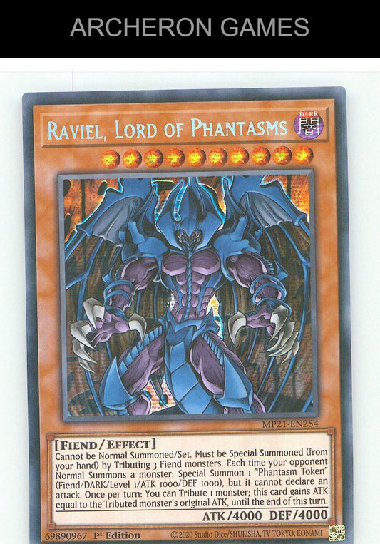 Raviel, Lord of Phantasms Prismatic Secret Rare YUGIOH Card 1st Edition
