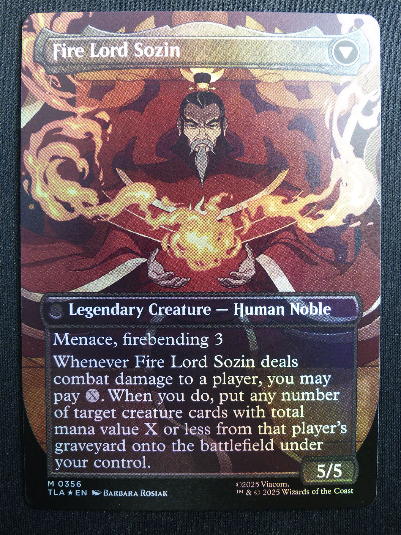 The Rise of Sozin/Fire Lord Sozin Borderless Foil - TLA - Mtg Card #3FS