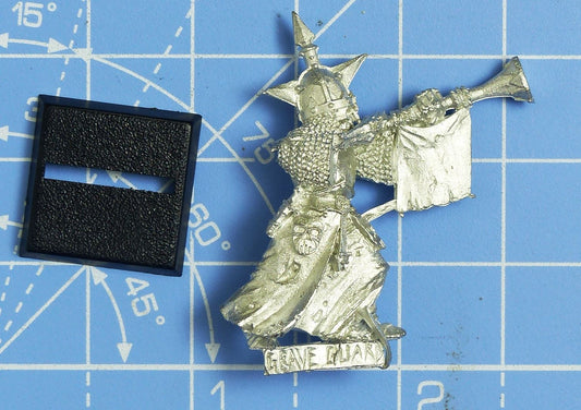 Classic Metal Grave Guard Skeleton with instrument OOP - Warhammer Old World #FX