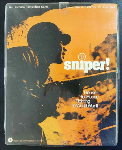 Sniper! WW2 House-to-House fight: Historical Simulation Game - SPI Game #NO