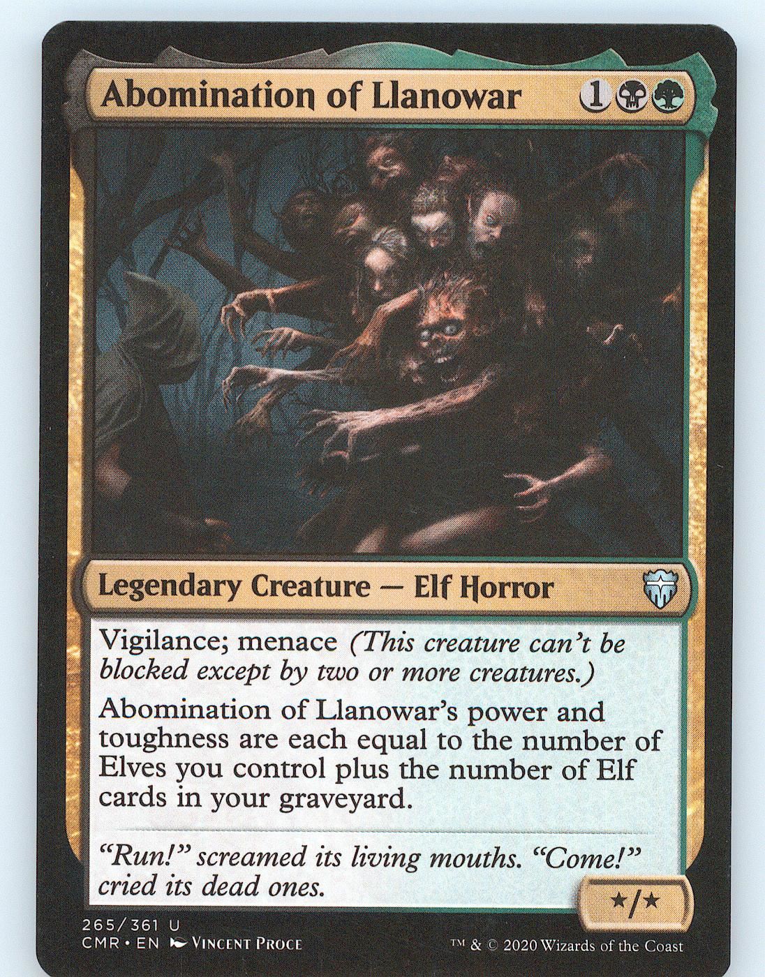 Abomination of Llanowar 265 UC MTG Card Commander Legends