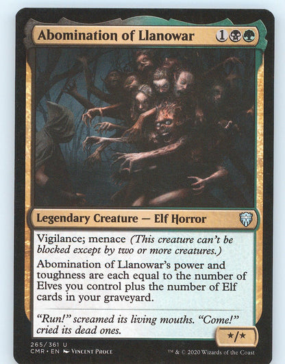 Abomination of Llanowar 265 UC MTG Card Commander Legends