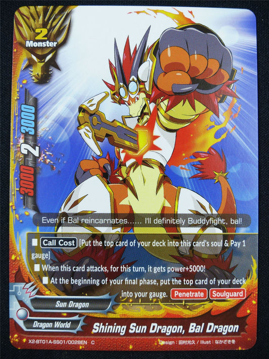 Shining Sun Dragon Bal Dragon X2-BT01A-SS01 - Buddyfight Card #2K6