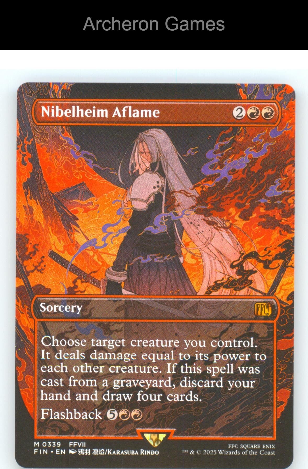 Nibelheim Aflame (Borderless) FIN 339 Mythic MTG Card NM/EX+