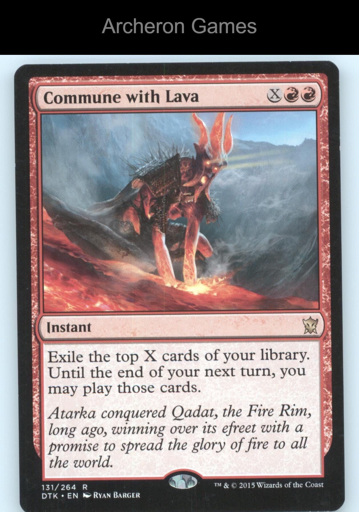 Commune with Lava 131 R MTG Card Dragons of Tarkir