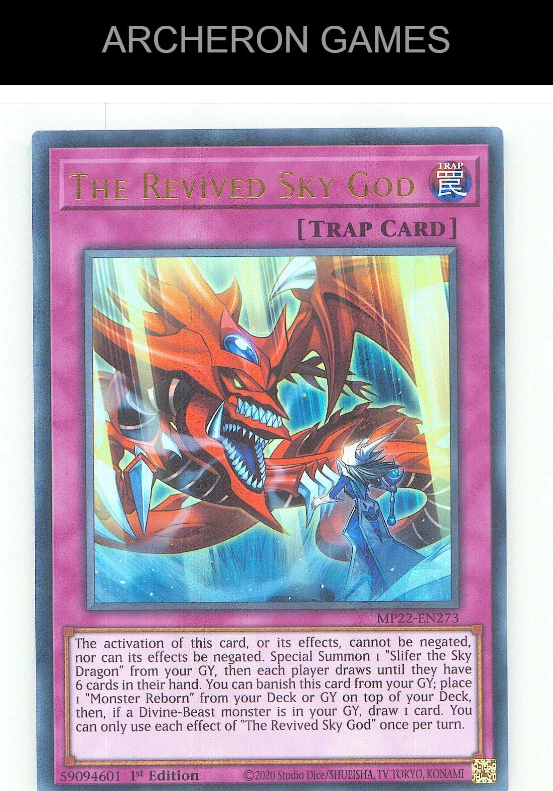 The Revived Sky God Ultra Rare YUGIOH Card 1st Edition
