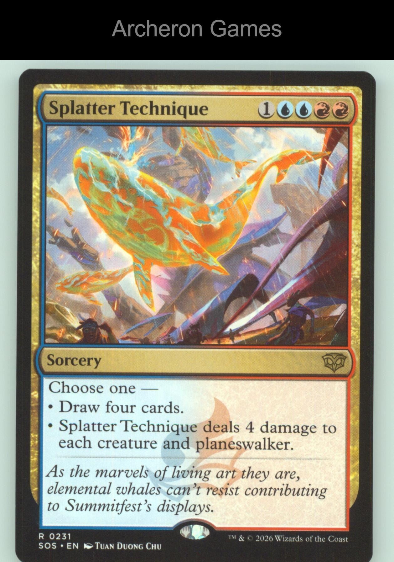 Splatter Technique SOS 231 R MTG Card Secrets of Strixhaven