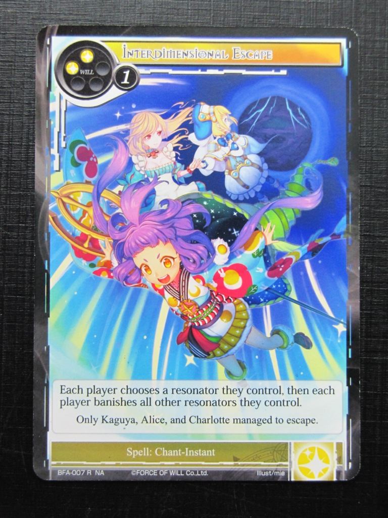 Force of Will Cards: INTERDIMENSIONAL ESCAPE NA # 22H40