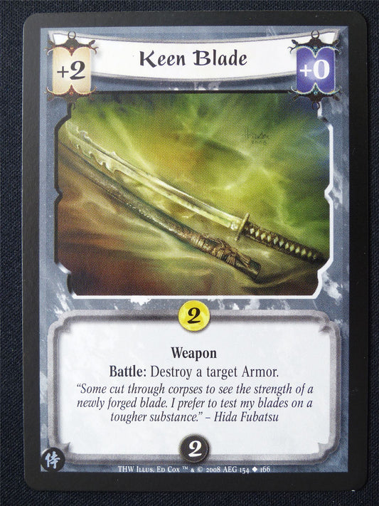 Keen Blade - THW - Legend of the Five Rings L5R Card #Y1