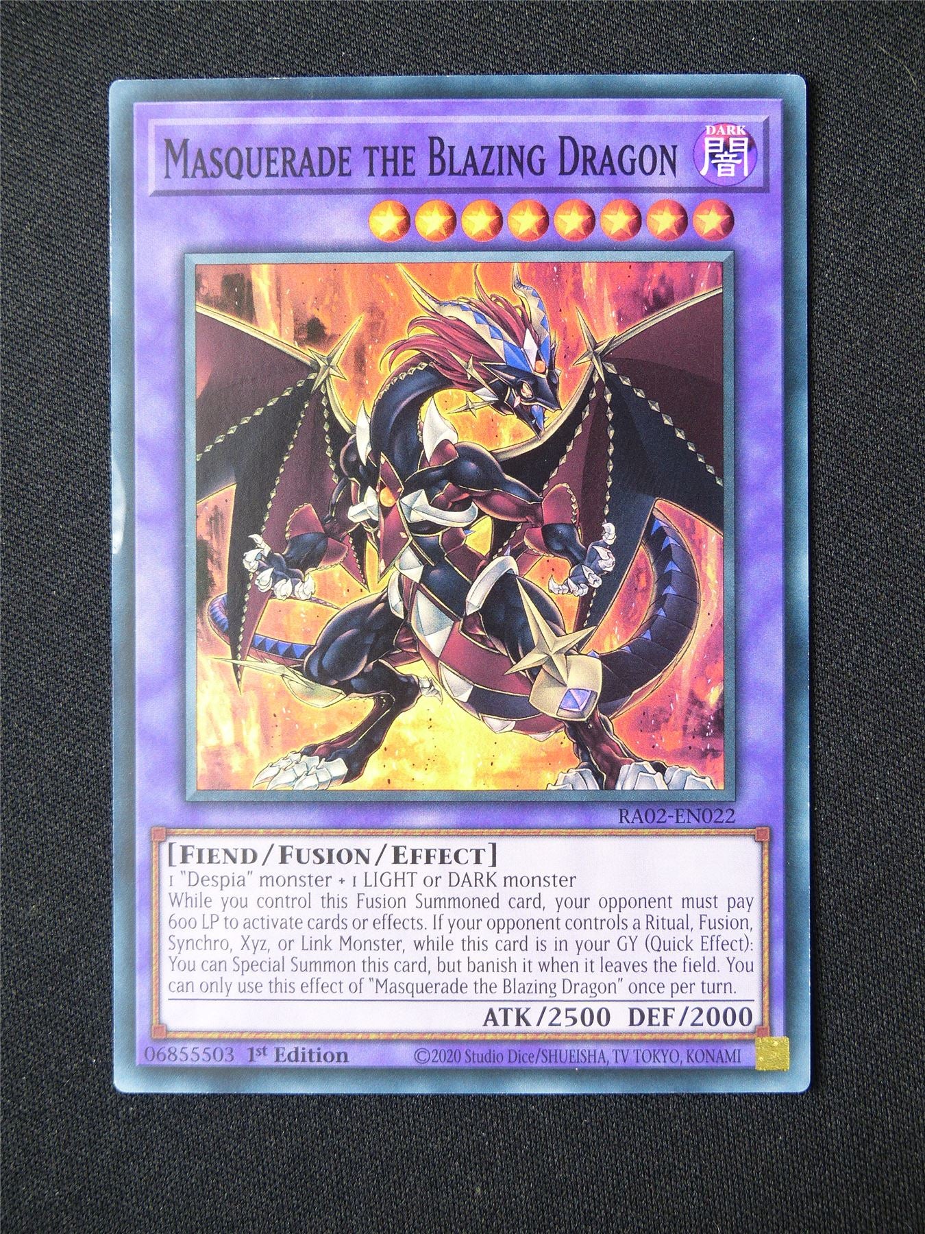 Masquerade the Blazing Dragon RA02 Super Rare - 1st ed Yugioh Card #3RK