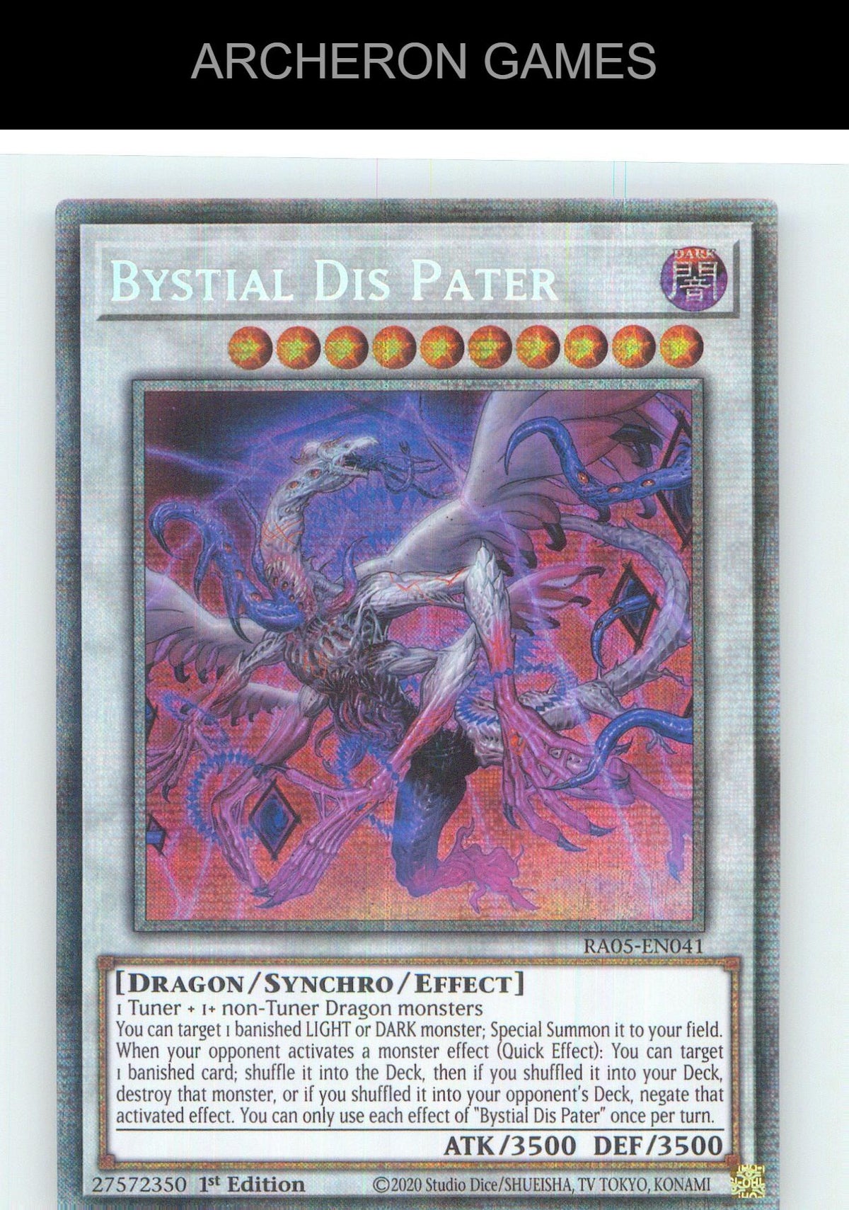 Bystial Dis Pater (Starlight Rare) Starlight Rare YUGIOH Card 1st Edition