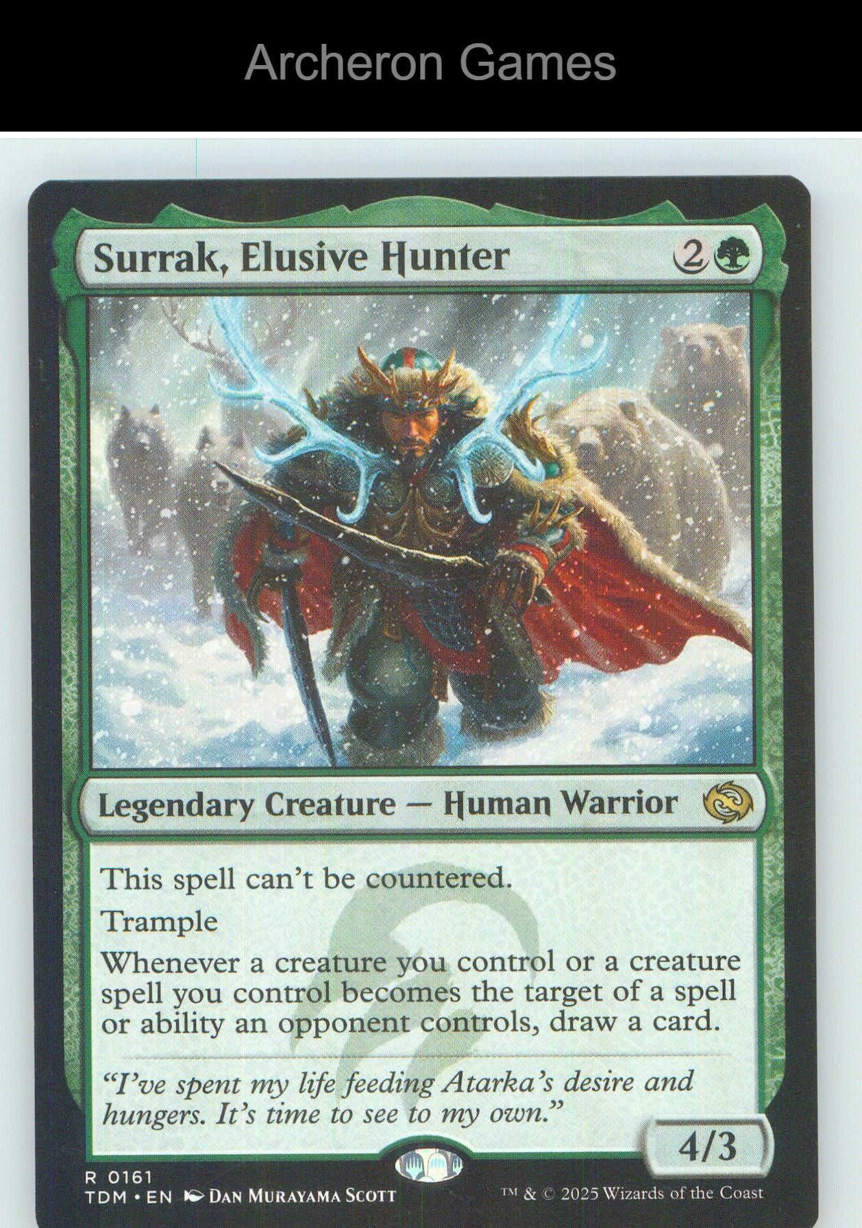 Surrak, Elusive Hunter TDM 161 R MTG Card NM/EX+