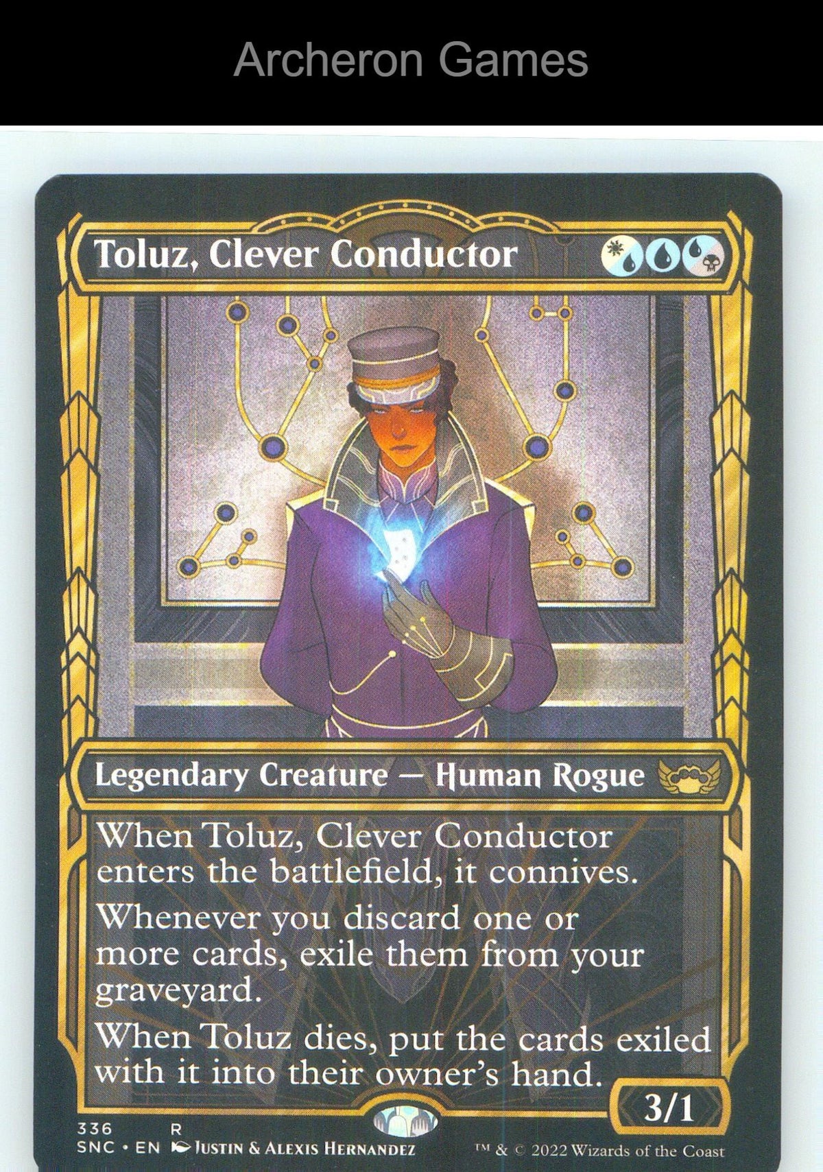Toluz, Clever Conductor (Showcase) SNC 336 R MTG Card NM/EX+