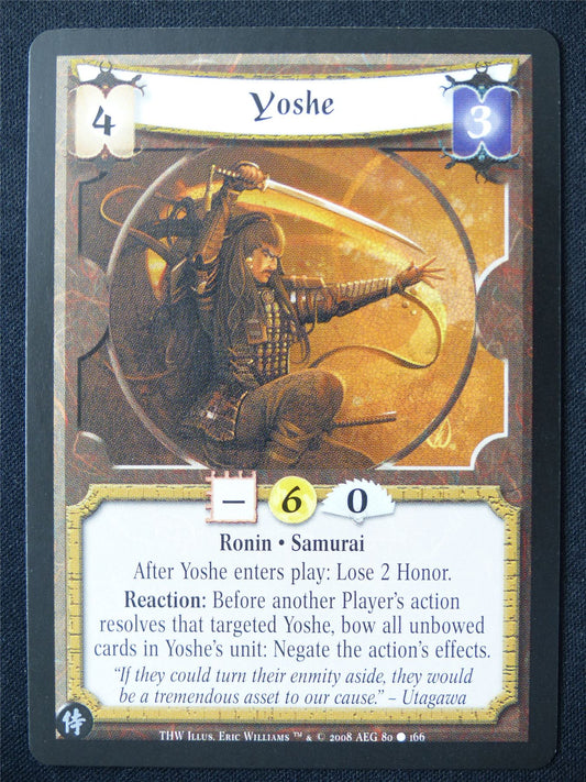 Yoshe - THW - Legend of the Five Rings L5R Card #WR
