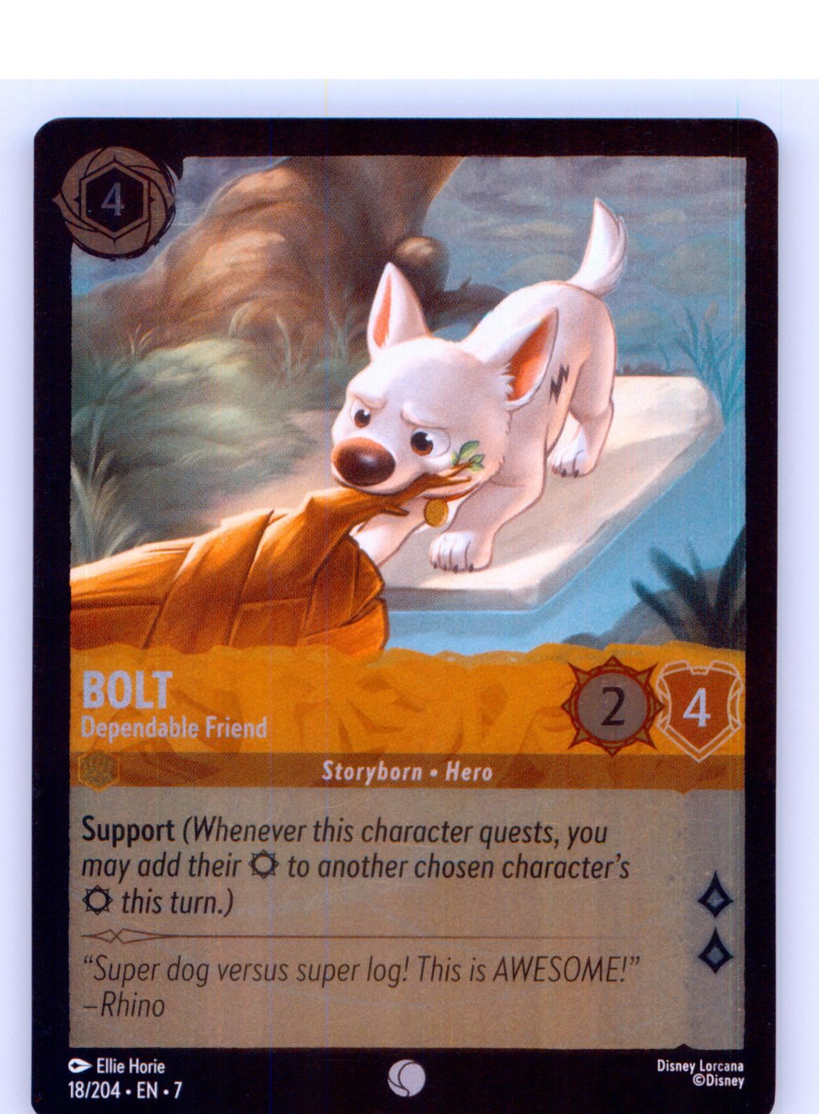 Bolt - Dependable Friend 18/204 Common Archazia's Island Lorcana Cold Foil NM/M