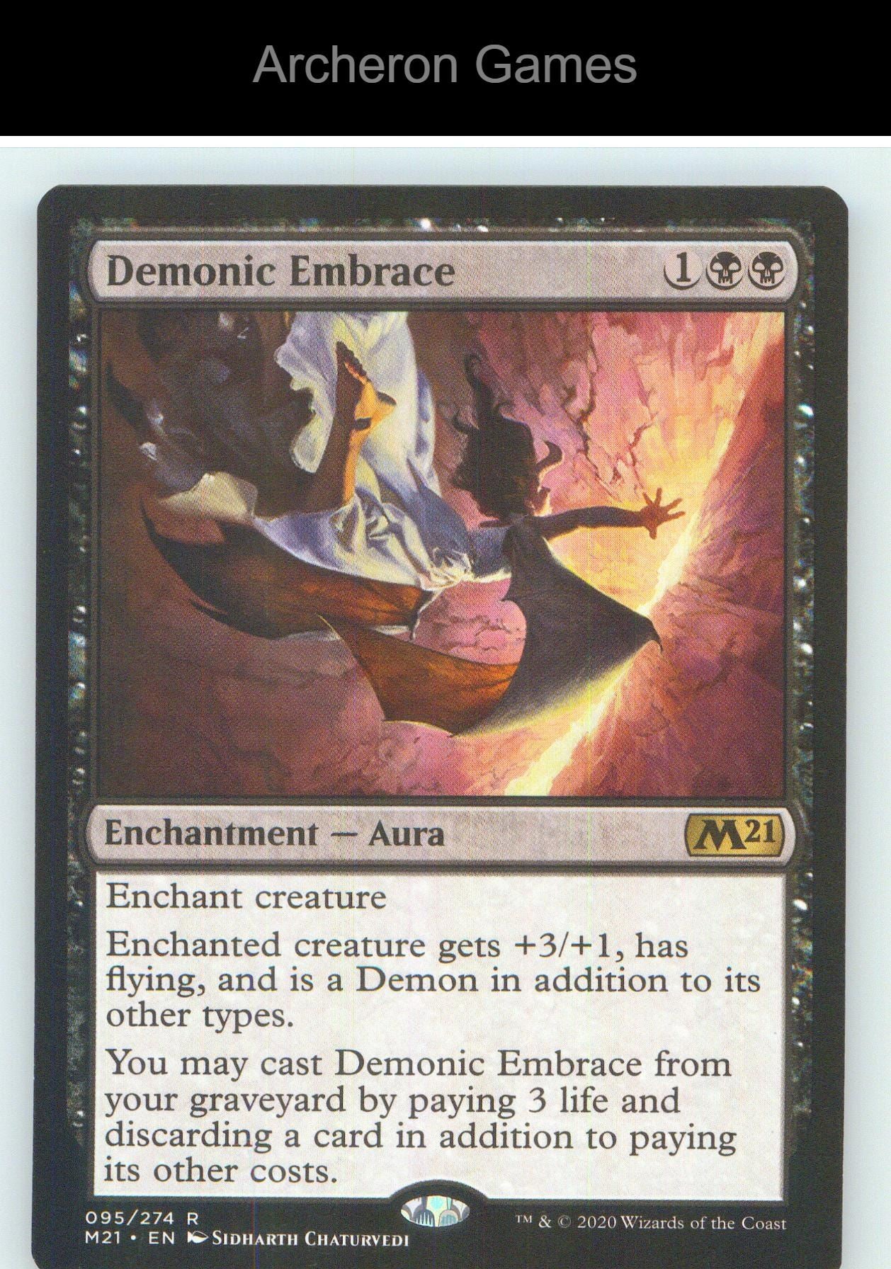 Demonic Embrace M21 95 R MTG Card NM/EX+