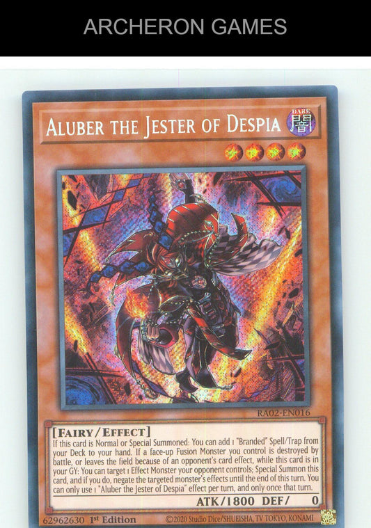 Aluber the Jester of Despia (Secret Rare) SEC YUGIOH Card 1st Edition