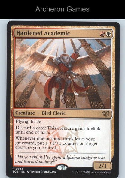 Hardened Academic SOS 194 R MTG Card Secrets of Strixhaven