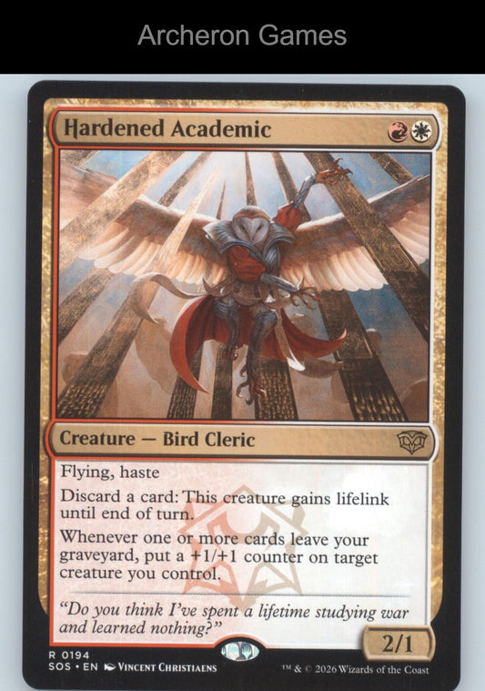 Hardened Academic SOS 194 R MTG Card Secrets of Strixhaven