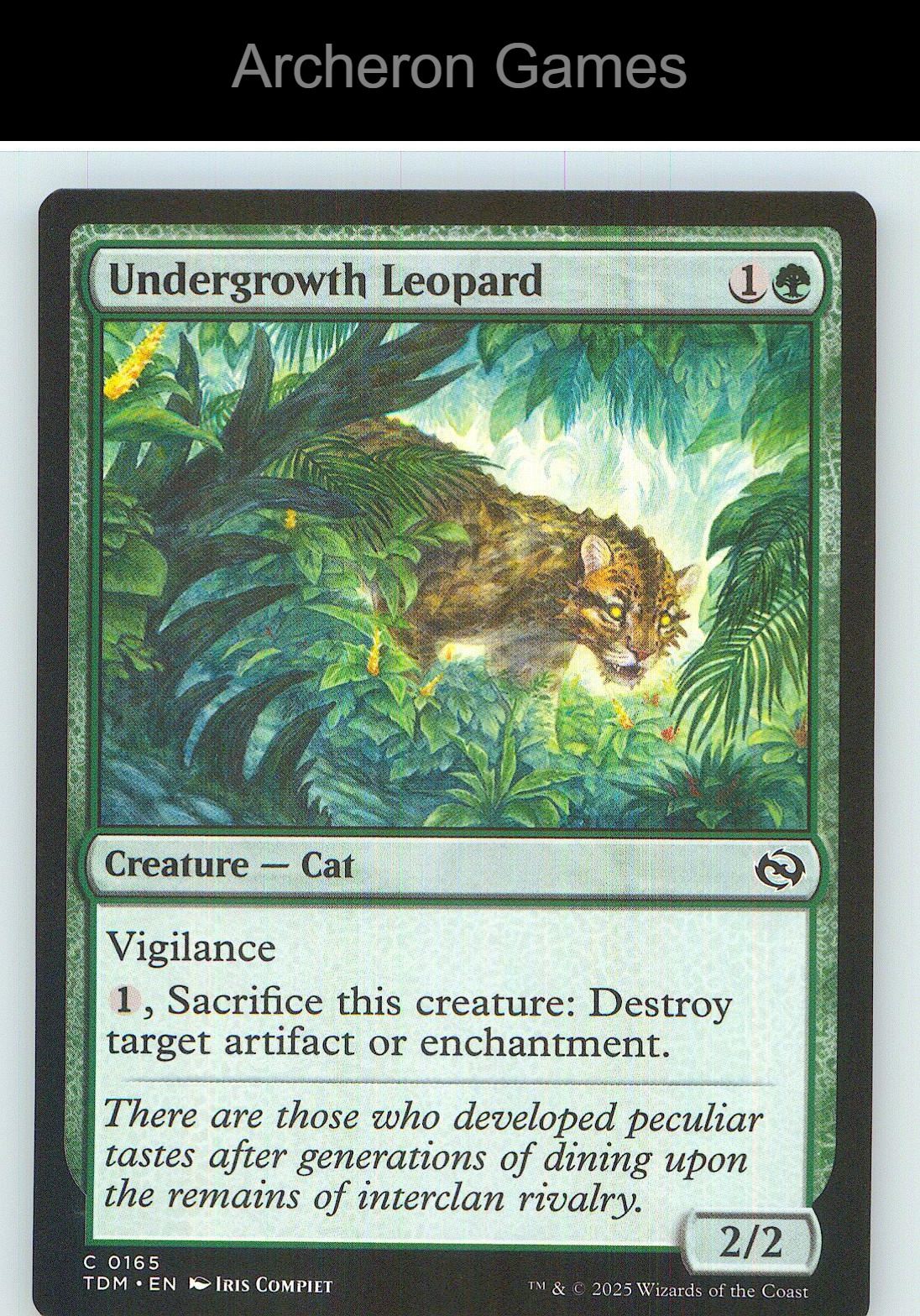 Undergrowth Leopard TDM 165 C MTG Card NM/EX+