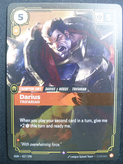 Darius Trifarian 027/298 Rare Foil - OGN - Riftbound Card #2D3