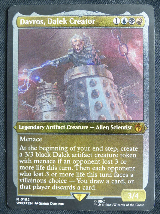 Davros Dalek Creator Etched Foil Thick Display Version - WHO - Mtg Card #3F4