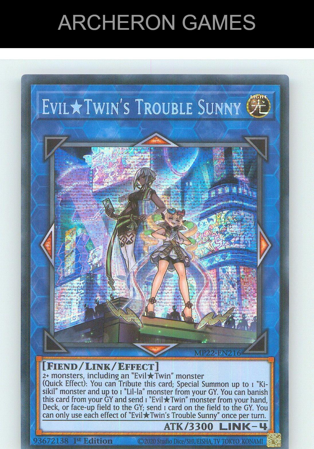 Evil Twin's Trouble Sunny Ultra Rare YUGIOH Card 1st Edition