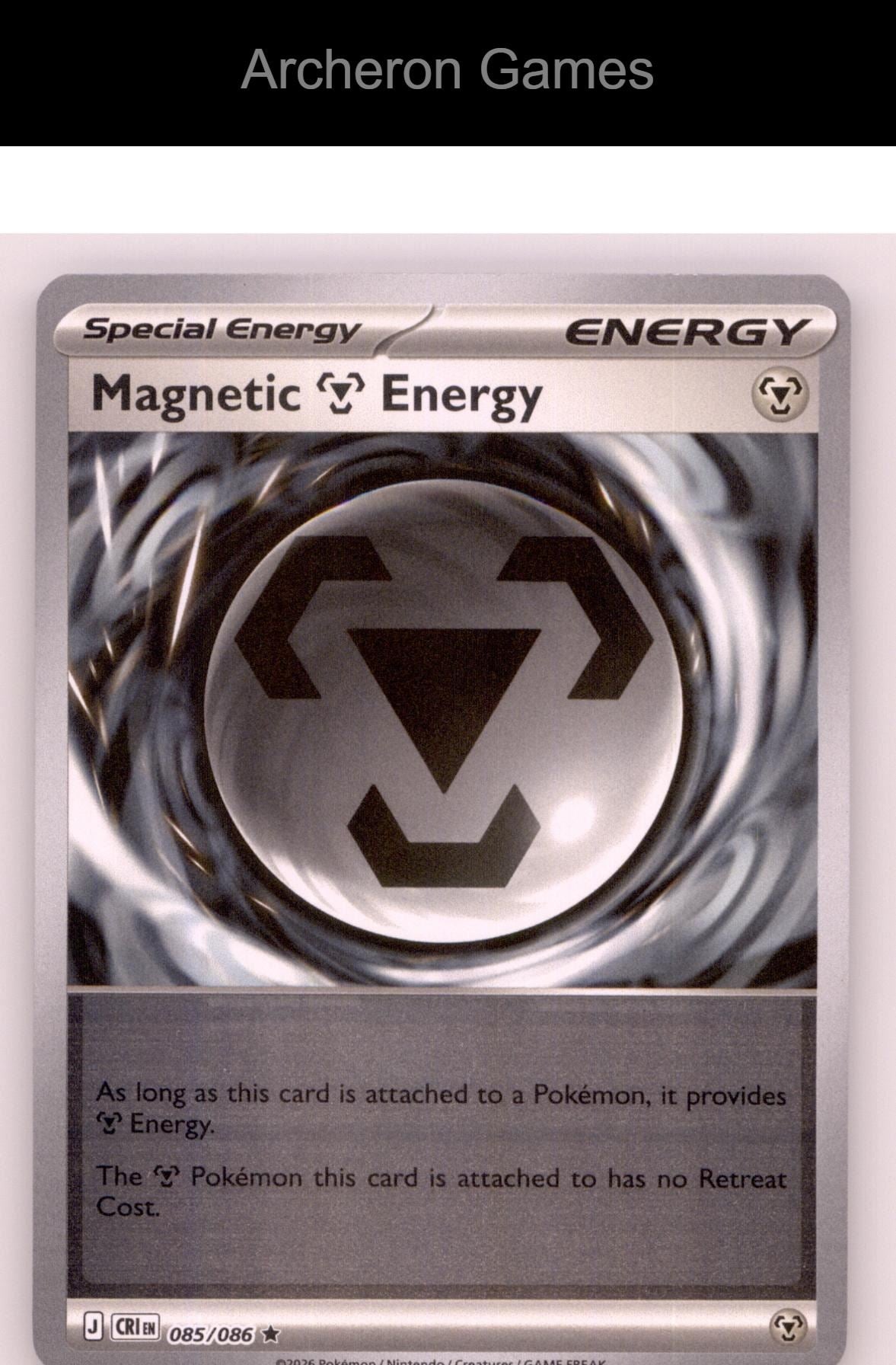 Pokemon Card Magnetic M Energy ME04 085/086 R Chaos Rising Reverse Holo