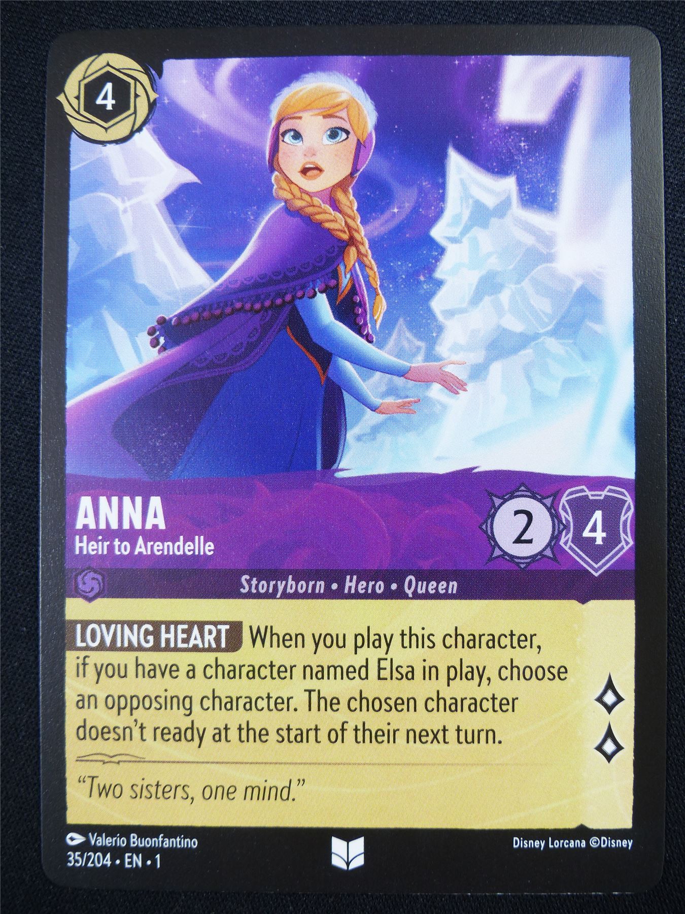 Anna Heir to Arendelle 35/204 - Lorcana Card #4RI