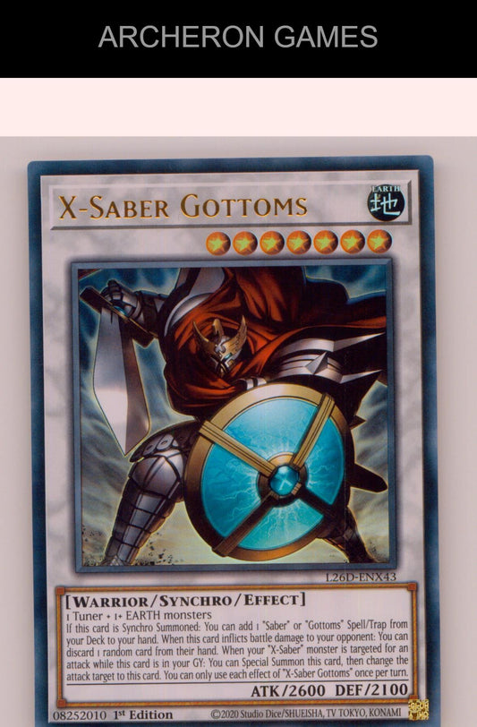 X-Saber Gottoms Ultra Rare YUGIOH Card 1st Edition