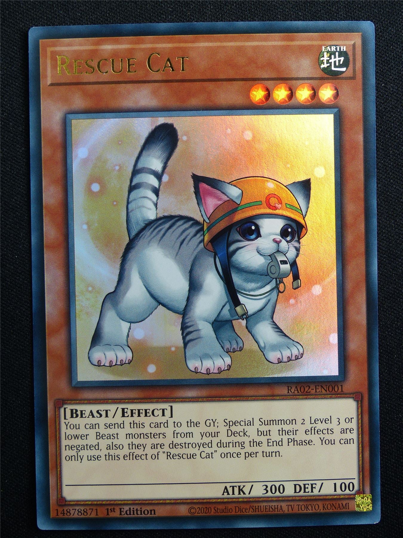 Rescue Cat RA02 Ultra Rare - 1st ed Yugoioh Card #31J