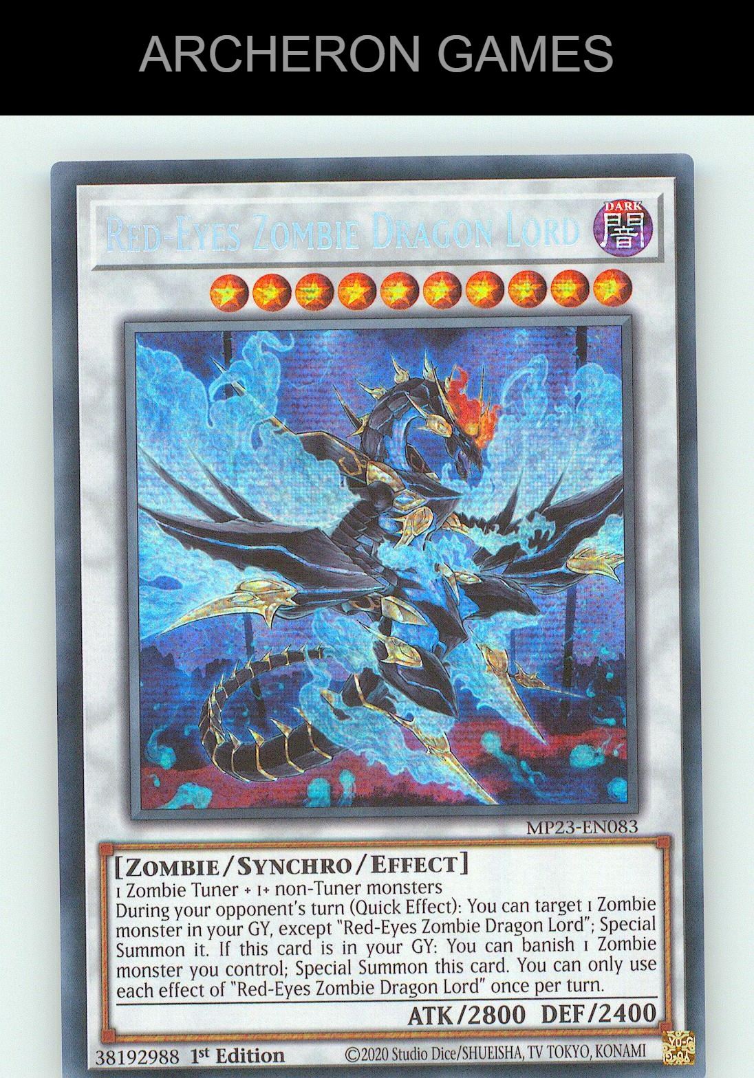 Red-Eyes Zombie Dragon Lord SEC YUGIOH Card