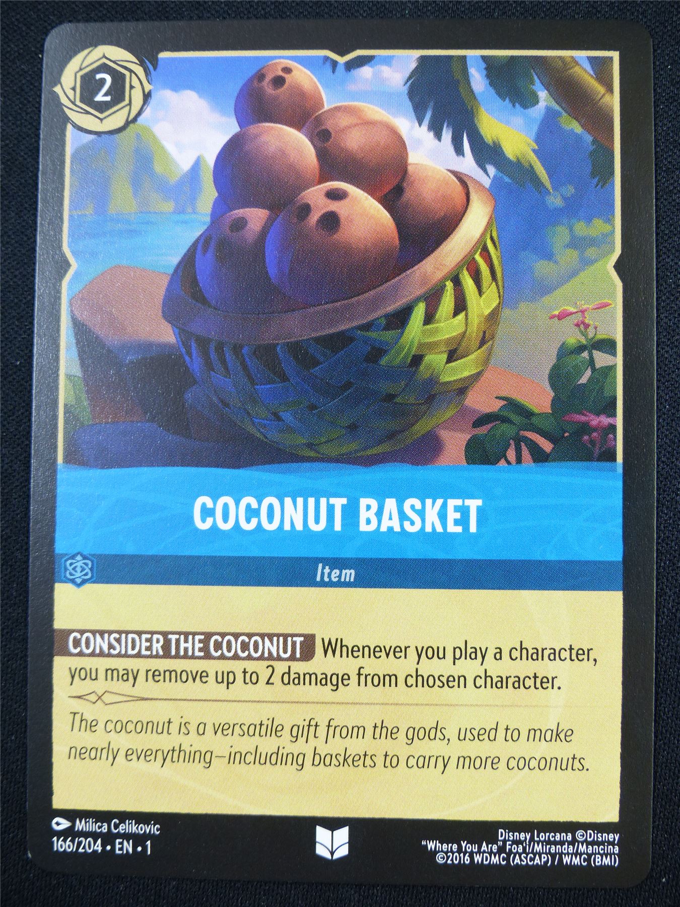 Coconut Basket 166/204 - Lorcana Card #4PH